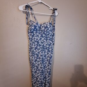 SHEIN Navy and White Floral Dress Sz Xs